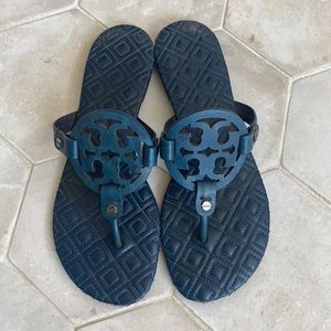 Tory Burch Miller Sandals in Navy - size 7 just needing to thin out collection